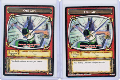 Roronoa Zoro Oni Giri Vintage One Piece The Quest Begins set of Two 2005