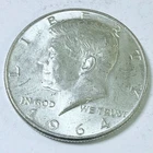1964 Kennedy Half Dollar 90% Silver Circulated Coin Free Shipping #8840