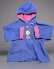 VTG 4T Sesame Street Fleece Hoodie Embroidered Sweatshirt - Elmo -Big Bird - Zoe