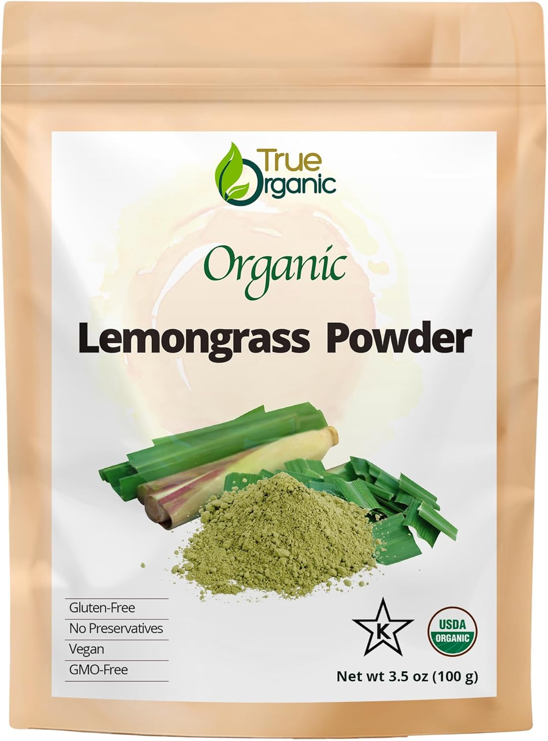 Organic USDA Certified Ceylon Lemon Grass Powder 3.5 Oz Non-GMO Pure