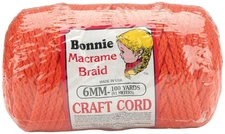 Pepperell Bonnie Macrame Craft Cord 6mmX100yd-Orange