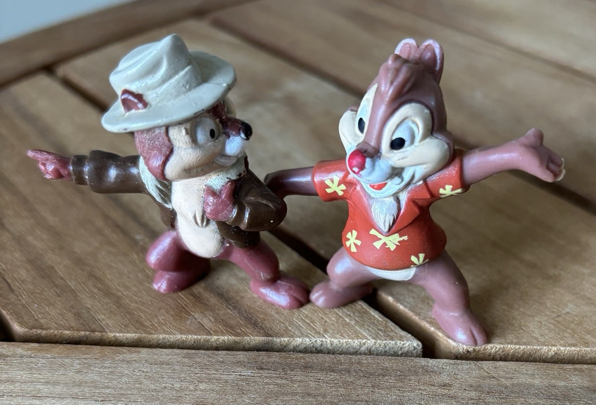 1991 Chip & Dale 2” Figures Disney Kellogg Cereal Vintage Toys SET