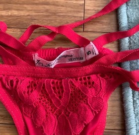 SET For Love and Lemons Skivvies Ruby Lace Appliqu&eacute; Lingerie Strappy Bralette 