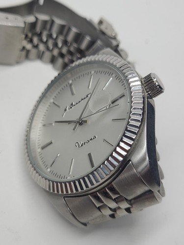 J Brackett Verona White Quartz 43 mm Stainless Steel Jubilee - Picture 13 of 14