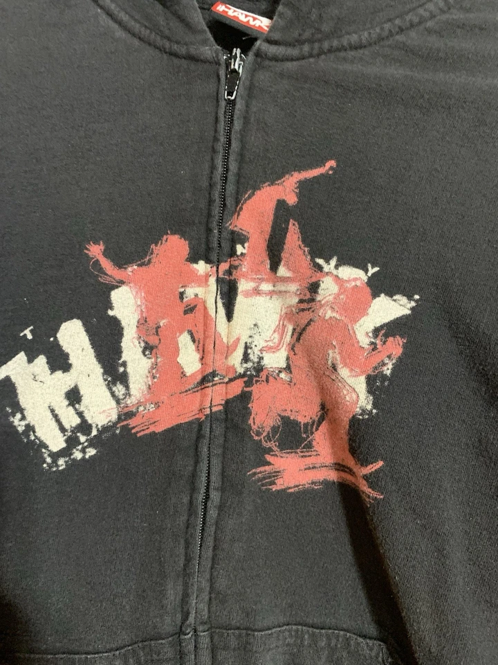 Sudadera con Capucha Vintage Tony Hawk Niños L Cremallera Y2K Negra Patinador Pakistán Foto 4 de 4