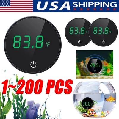 Aquarium Digital Thermometer LED Fish Tank Temperature Gauge Touch Screen Lot
