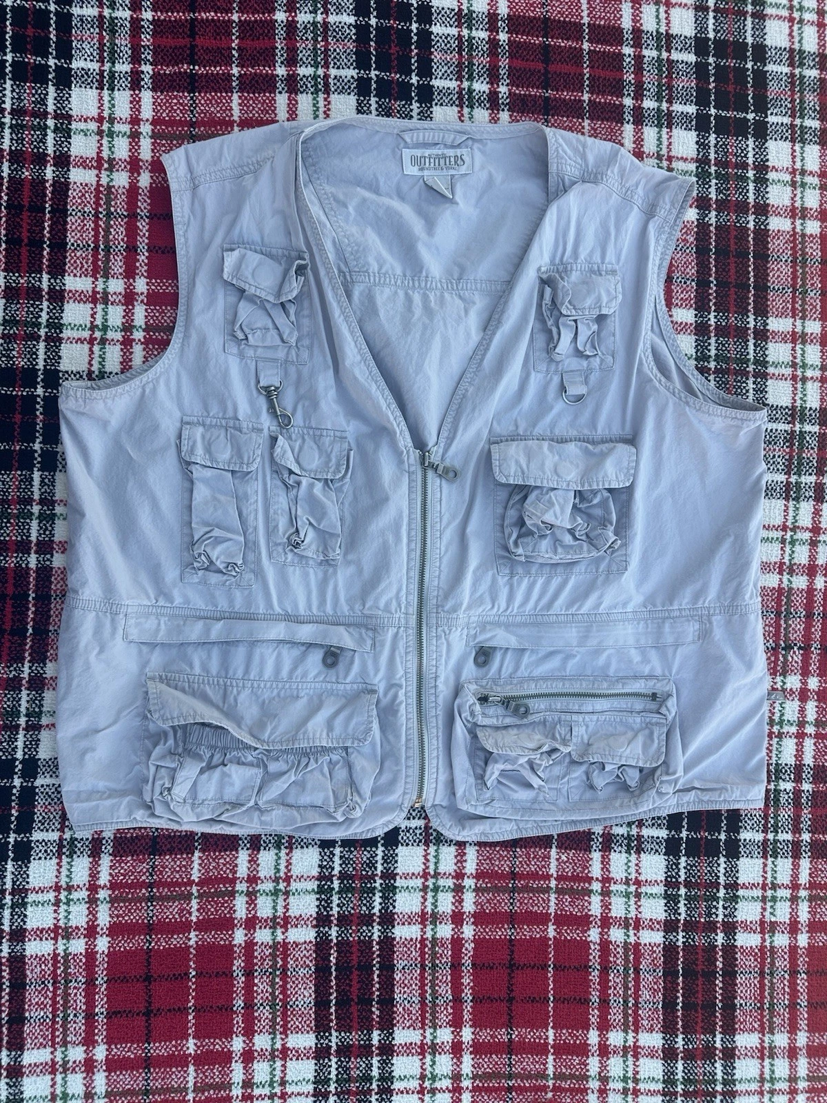Outfitters Fishing Vest Color Tan Size XL 100% Cotton Full Zip Fishing Hunting
Opens in a new window