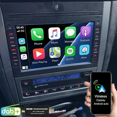 NHOPEEW DAB+ 4+64GB Android 15 CarPlay Für VW Polo 9N Golf 4 Passat B5 T5 Autoradio Navi