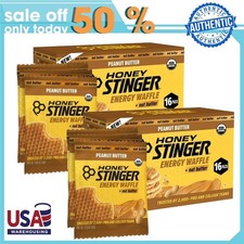 Honey Stinger Organic Energy Waffle Snack, Peanut Butter, 1.06 oz, 32 Count