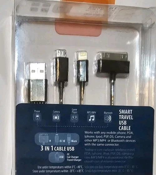 Reiko1.01.0 out of 5 stars(2)Reiko Trio USB Data Cable for iPhone In black. - Image 2 of 4