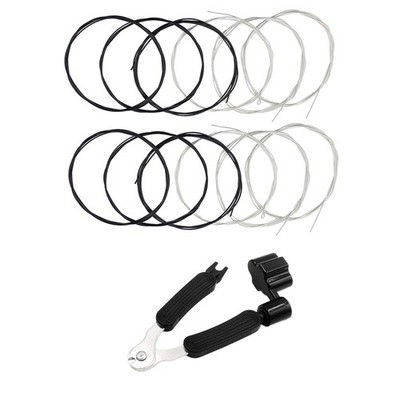 JYsun Black Nylon Classical Guitar Strings - 2 Sets and 3 in 1 Restringing To...