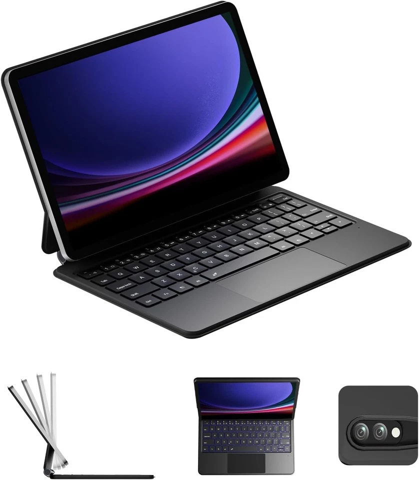 SCHWARZ🔥Magic-Style Keyboard Hülle Samsung Galaxy Tab S9 FE 5G 11'' S9/S8/S7 11''