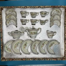 Hand-Painted Dollhouse China Set - Occupied Japan W/box