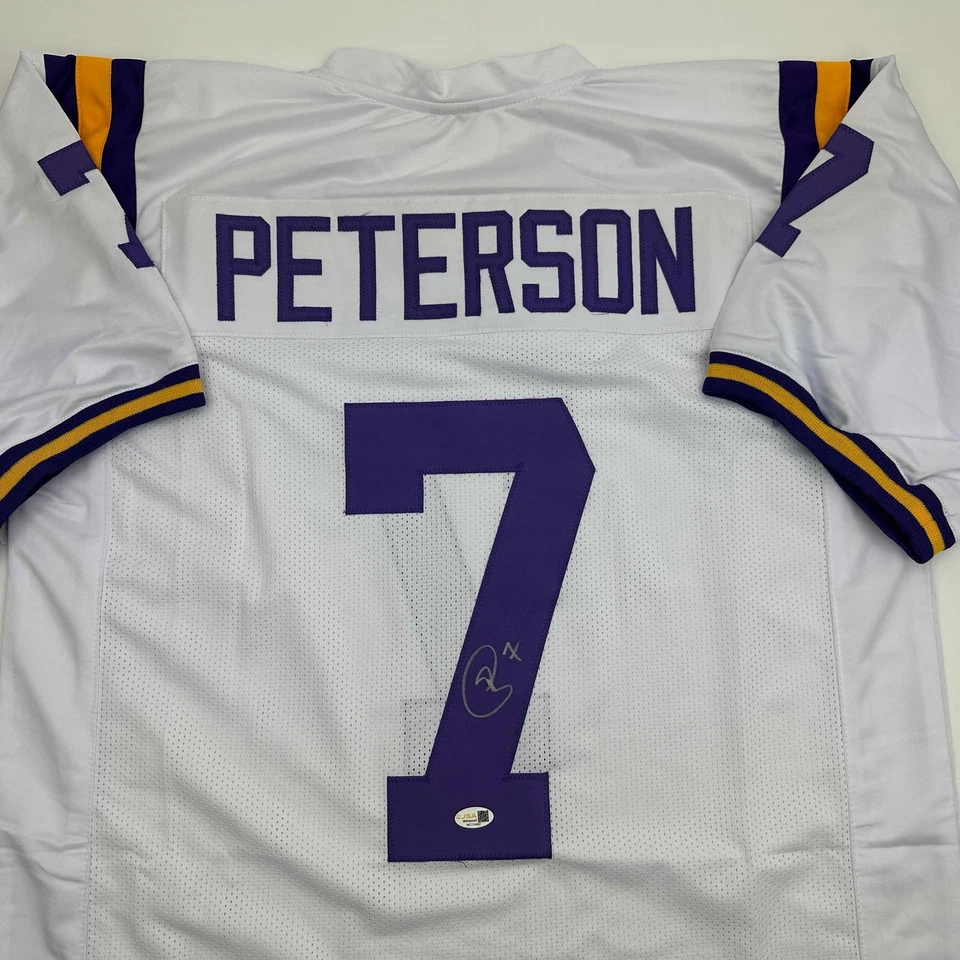 Autographed/Signed Patrick Peterson LSU White College Football Jersey JSA COA - Image 2 of 4