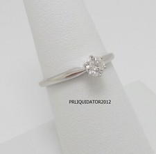 1/3CT Natural Round Diamond Solitaire Engagement Wedding Ring 14K White Gold