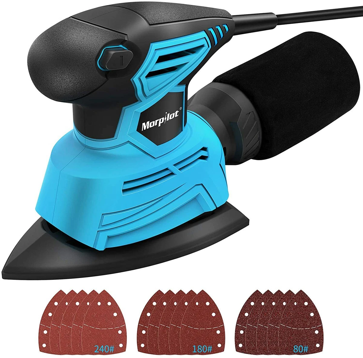 Detail Palm Corner Mouse Hand Sander 130w Sanding Tool Dust Collector 14000 RPM