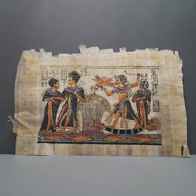 Vintage Papyrus Ägypten Hieroglyphen Kunstwerk Gemälde Ägyptisches Handwerk Wandbild 