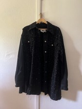 Maison Margiela Mm6 Oversized Denim Jacket Women's Italy Size 38 Retail $950