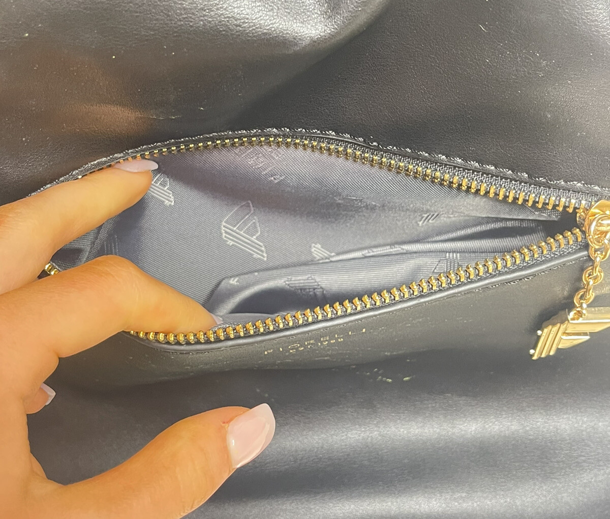 Fiorelli Solid Black Leather Mini Backpack Top Ha… - image 4