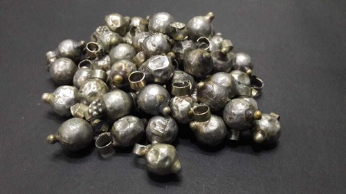 Vintage 80s Handmade Beads High Grade Old Silver Beads Jewellery Accessories ATS - 第 2/2 張圖片