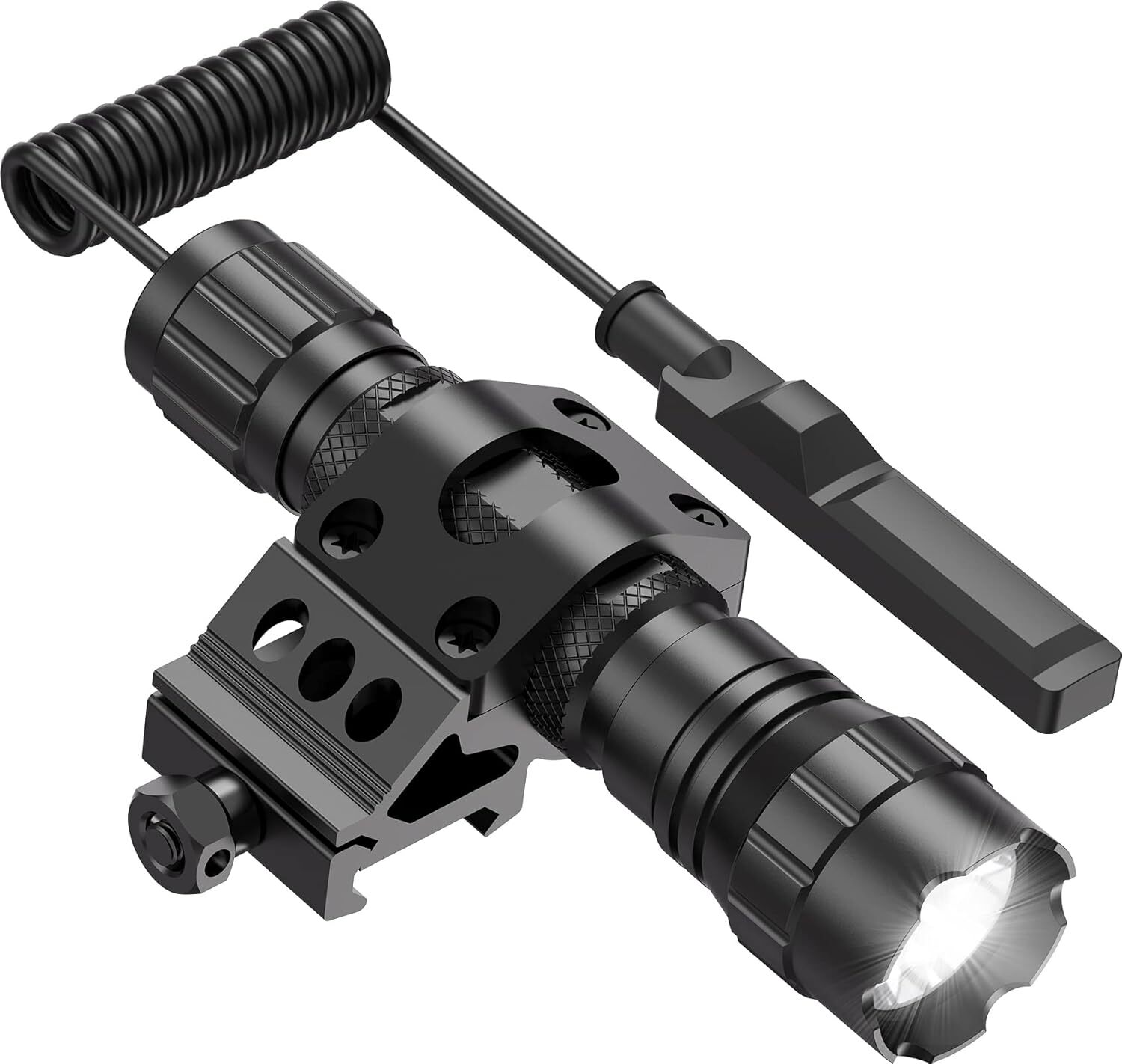 Tactical Flashlight LED Weapon Light 1200 Lumen with Picatinny/Mlok Rail Mo...