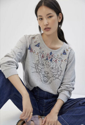 NEW Anthropologie Tiger Graphic 