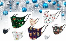 Kid Christmas Face Mask Reusable Washable Protective Breathable Covering