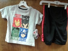 NWT marvel avenger 3 piece set boys 5 Shorts Set