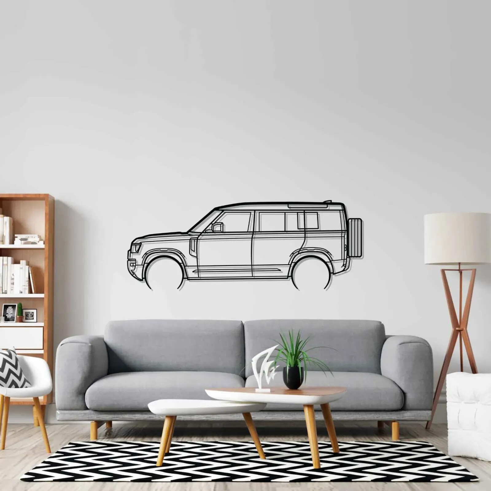 Wall Art Home Decor 3D Acrylic Metal Car Auto Poster USA Silhouette Defender 110