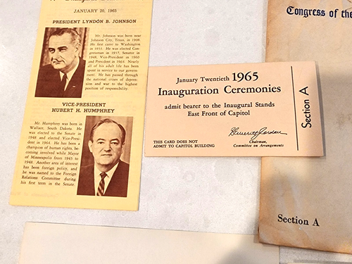 1965 Congressional Inaugural Program LBJ/HHH Envelope No.3162 Lyndon Johnson - Picture 5 of 8