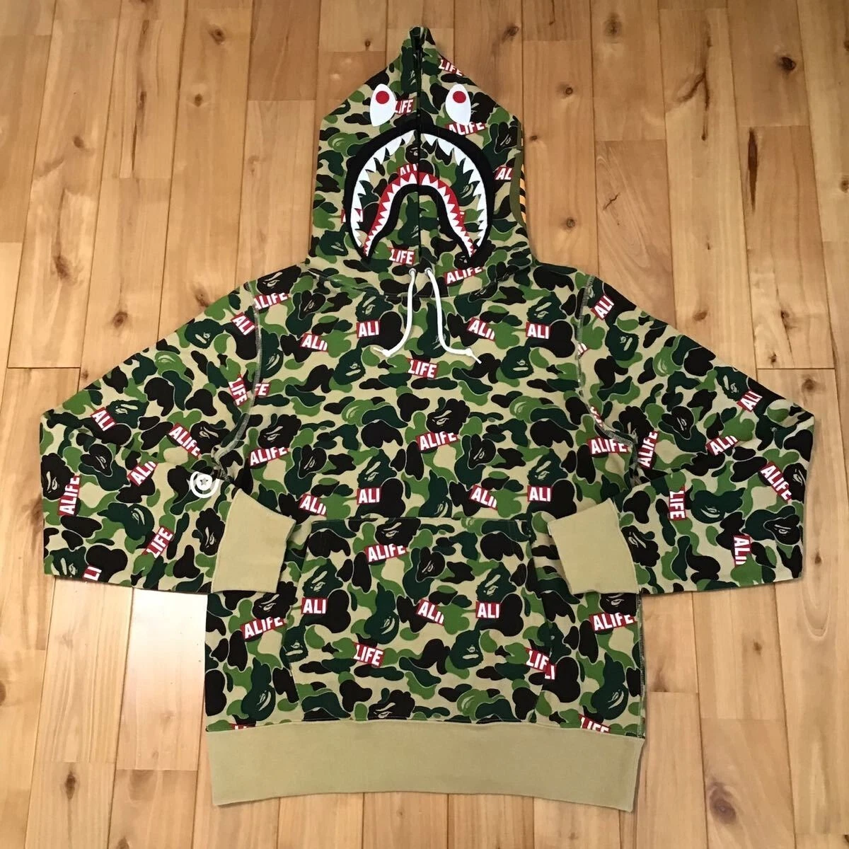 BAPE Blue ABC Camo Shark Hoodie A Bathing Ape