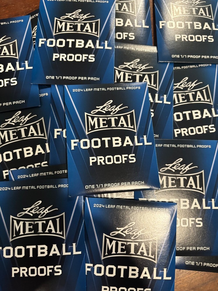 2024 Leaf Metal Football 1/1 One of One Pre Production Proof Pack Lot Of 10 #2
