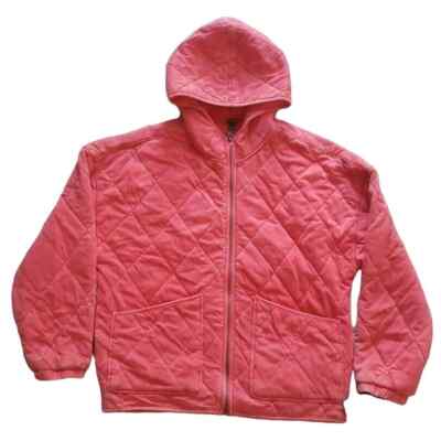 Wild Fable Coral Pink Hooded Quilted Jacket- Small, NWT