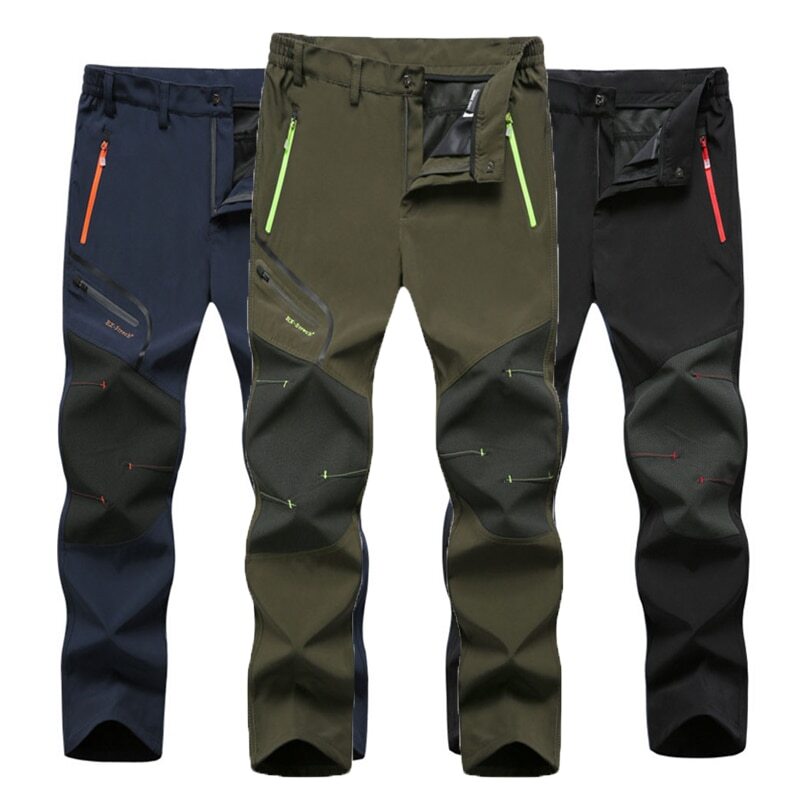 Hombre Campamento Escalada Trekking Senderismo Hombres Invierno Pantalón de lana Pantalones deportivos