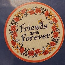 Cross Stitch KIT Friends Are Forever Counted - Dimensions w/Butterfly