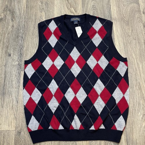 Argyle Sweater Vest Navy Gray 