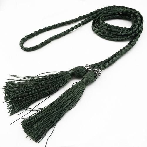 Accesorios de cintura delgada cinturón trenzado borla autocorbata para mujer Bohemia - Imagen 28 de 43