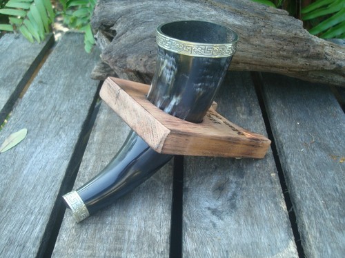 Personalized -Ox Horn Viking Drinking Mug Cups with Size 7-8 inches 8/12oz - Picture 7 of 7
