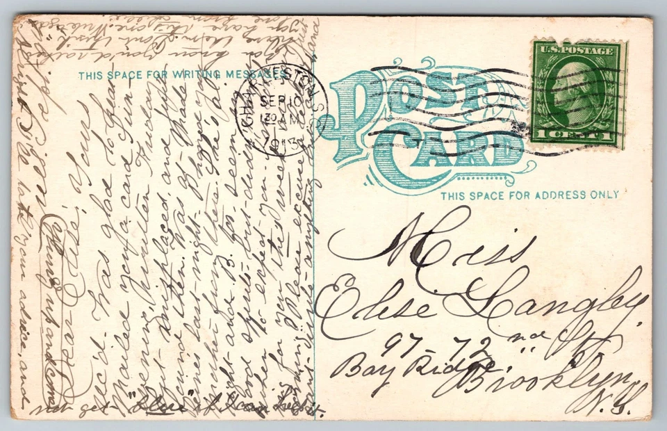 Postcard Convent of Our Lady of Mercy Charleston South Carolina SC c 1913 Rare - Image 2 of 2