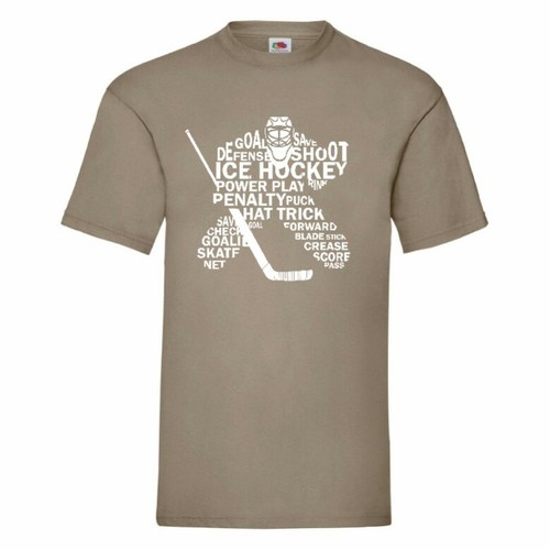 Ice Hockey Typography T Shirt Small-2XL - Picture 26 of 28