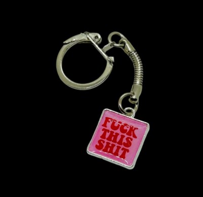 Einzigartiger F*CK THIS SH*T SCHLÜSSELANHÄNGER handgefertigter SCHLÜSSELRING Geschenktasche SO DONE hatte genug