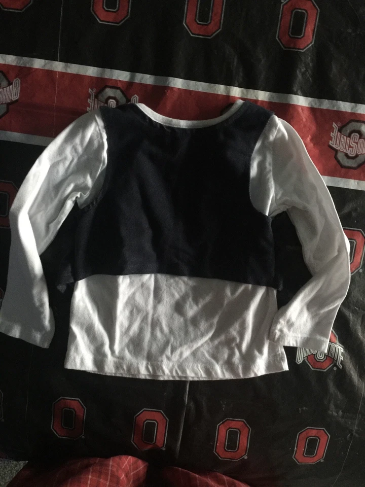 Camiseta Top Garanimals Niñas 3 Mangas Largas Brillo Con Chaleco Adjunto Foto 3 de 4