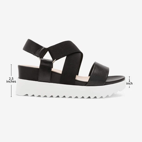 Women Open Toe Ankle Strap Summer Casual Platform Wedge Sandals US size 5-11 - Picture 4 of 24