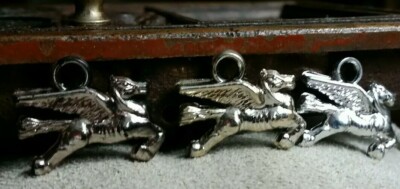 Vintage 3 plastic PEGASUS FLYING HORSE gumball charms prizes jewelry 