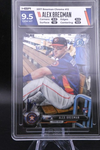 Alex Bregman - IMAGE VARIATION RC - HGA 9.5 GRADED - 2017 Bowman Chrome