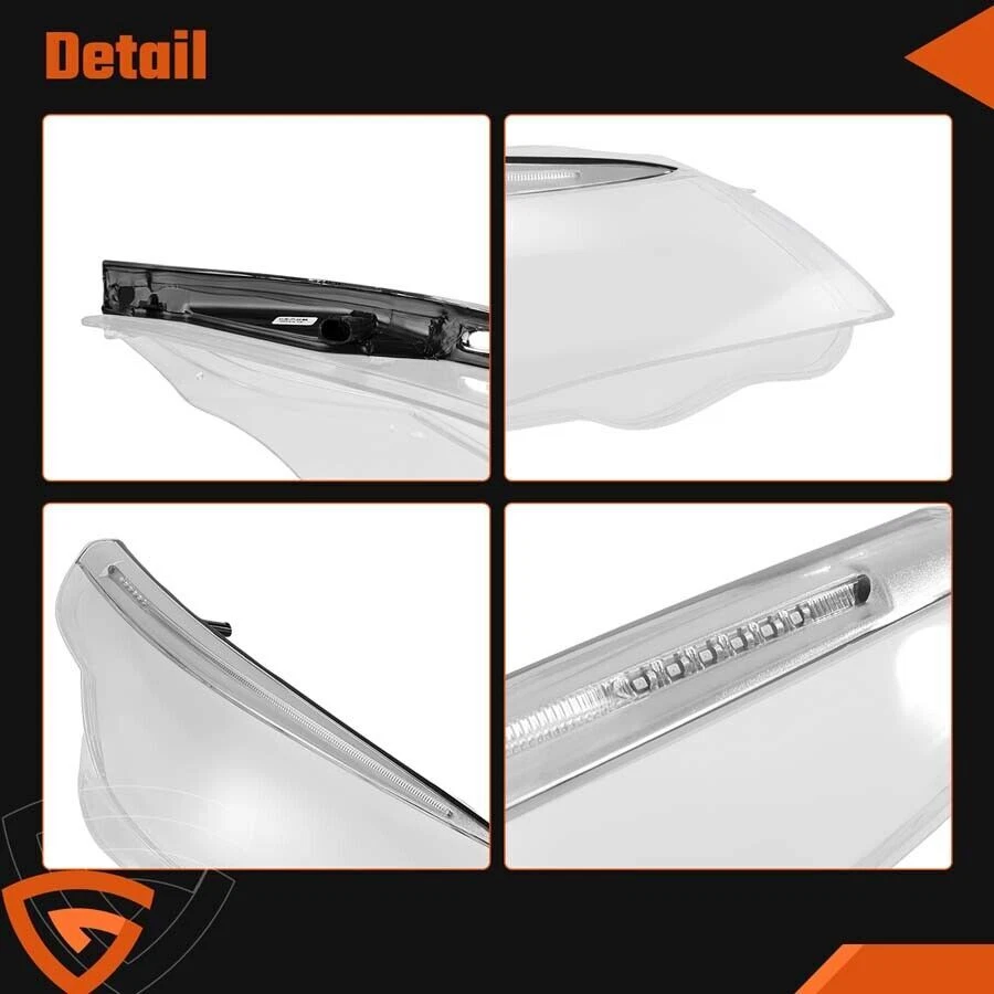 2X XENON SCHEINWERFERGLAS STREUSCHEIBE LINKS+RECHTS MIT LED FÜR BMW 5ER E60 E61 - Bild 3 von 4