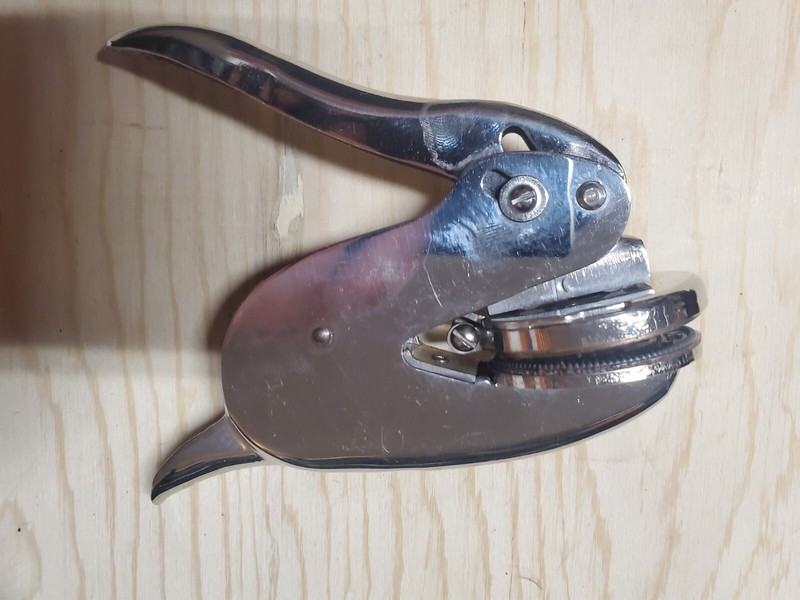 Vintage Press Seal Stamp, MORIN SAW GUAGE MFG. CO. Seal