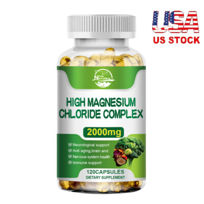 Magnesium Glycinate 4-in-1 Complex 2000mg - High Strength Magnesium 120 Capsules