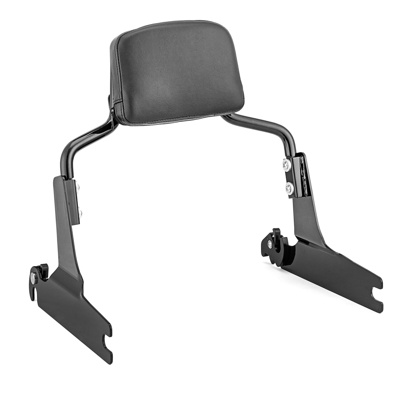 27" Tall Passenger Backrest Sissy Bar - 1.3" Fat Bar, Chrome, For Harley Touring Models 2009-2024