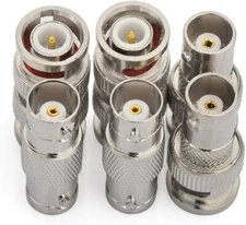 6 Pcs BNC Adapter Kit BNC Male Female for Handheld Scanner CB Radio Scanner